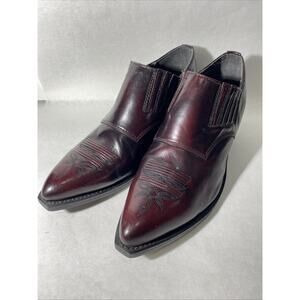 Laredo SP1128 Men’s Ankle Western Leather Cowboy Boots Burgundy Size 11EW